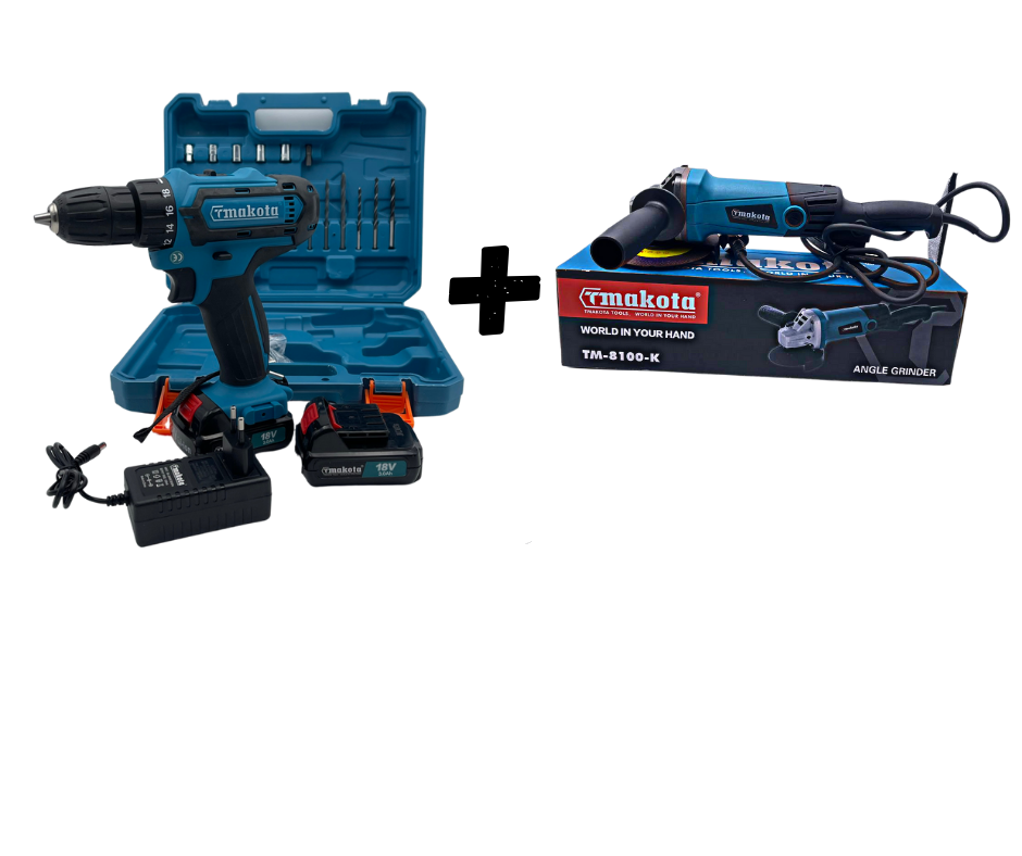 KIT BOOMBLAST GAMMA MAKOTA TRAPANO AVVITATORE + SMERIGLIATRICE