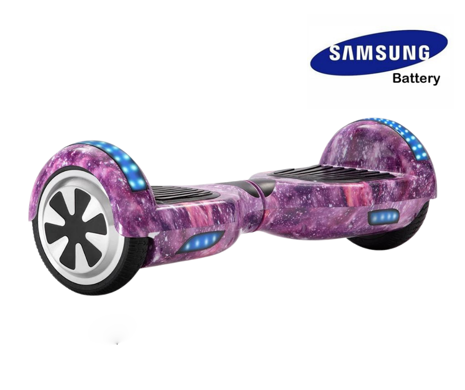 HOVERBOARD  6,5 LUCI E BLUETHOOT COLOR VIOLA GALASSIA