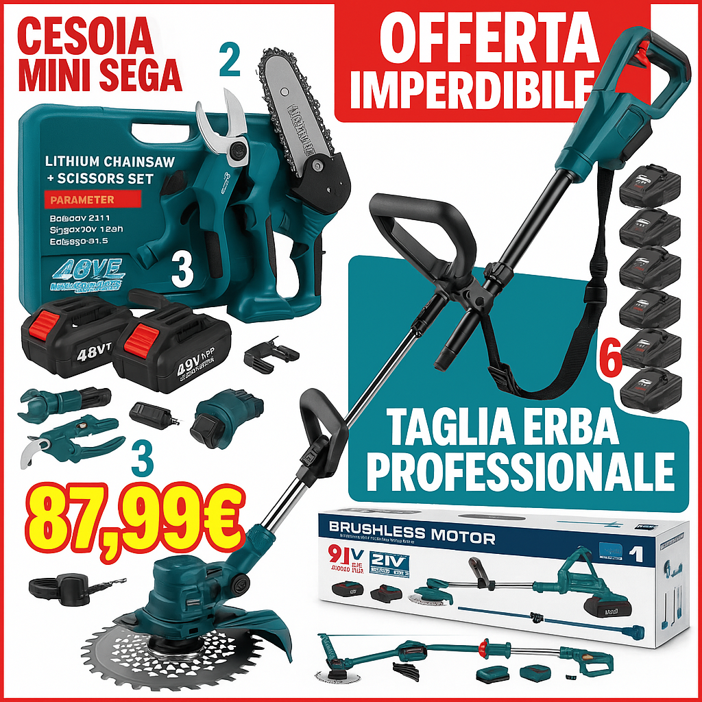 DECESPUGLIATORE-MOTOSEGA- FORBICI
