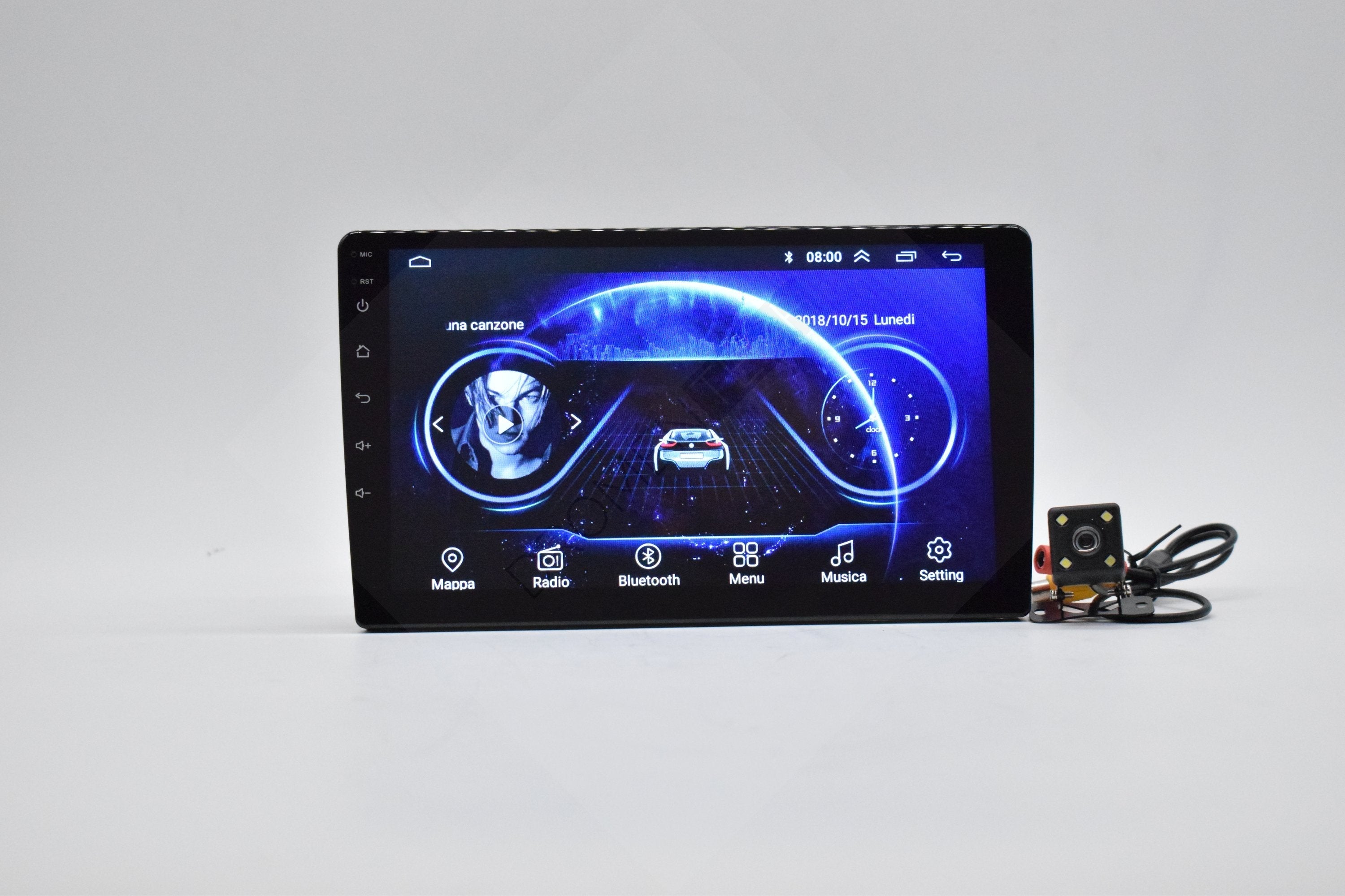 AUTORADIO DOPPIO DIN ANDROID 10''POLLICI MODELLO BLACK+ RETROCAMERA