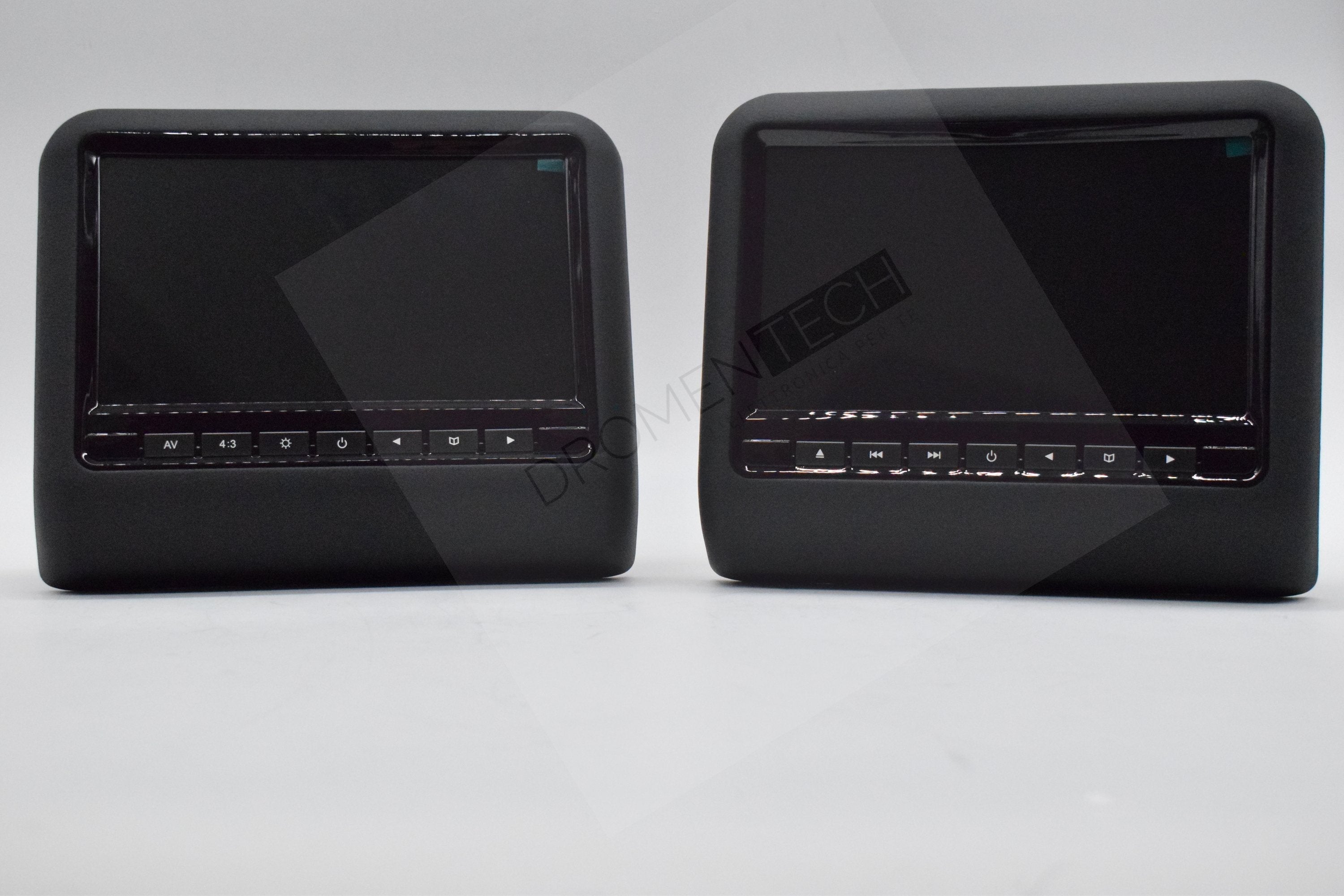 Poggiatesta Auto Universale in Nero | Set di 2 Pezzi