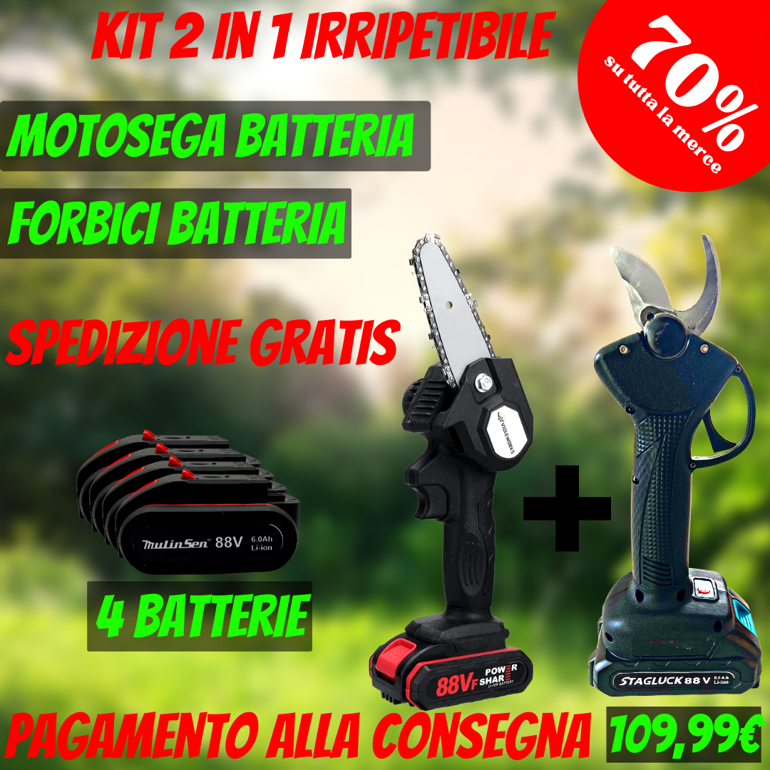 KIT 2 IN 1 FORBICI + SEGA ELETTRICA